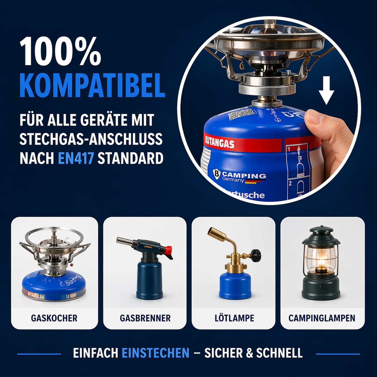 Magnum® 12x Gakartuschen [190 g ] Gaskartuschen ideal für Campingkocher, Lötbrenner und co- Gaskartuschen mit Sicherheitsventil (12 x 190 g)