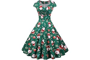 UOFOCO Christmas Dresses for Women Plus Size: Red Audrey Hepburn Dress 2024...
