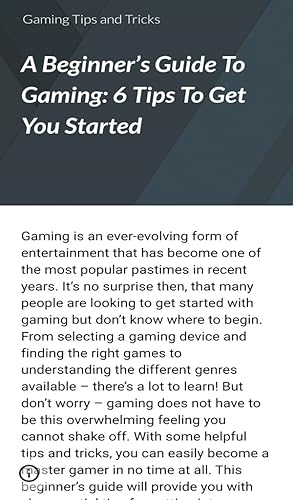 Gaming Tips and Tricks