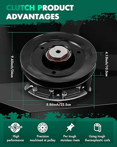 Vista 293 de SCITOO Embrague eléctrico de toma de fuerza AM119683 Compatible para Warner: 5217-35, 5217-6, 5217-7, 5217-9; para John Deere: 5217-7, AM119683