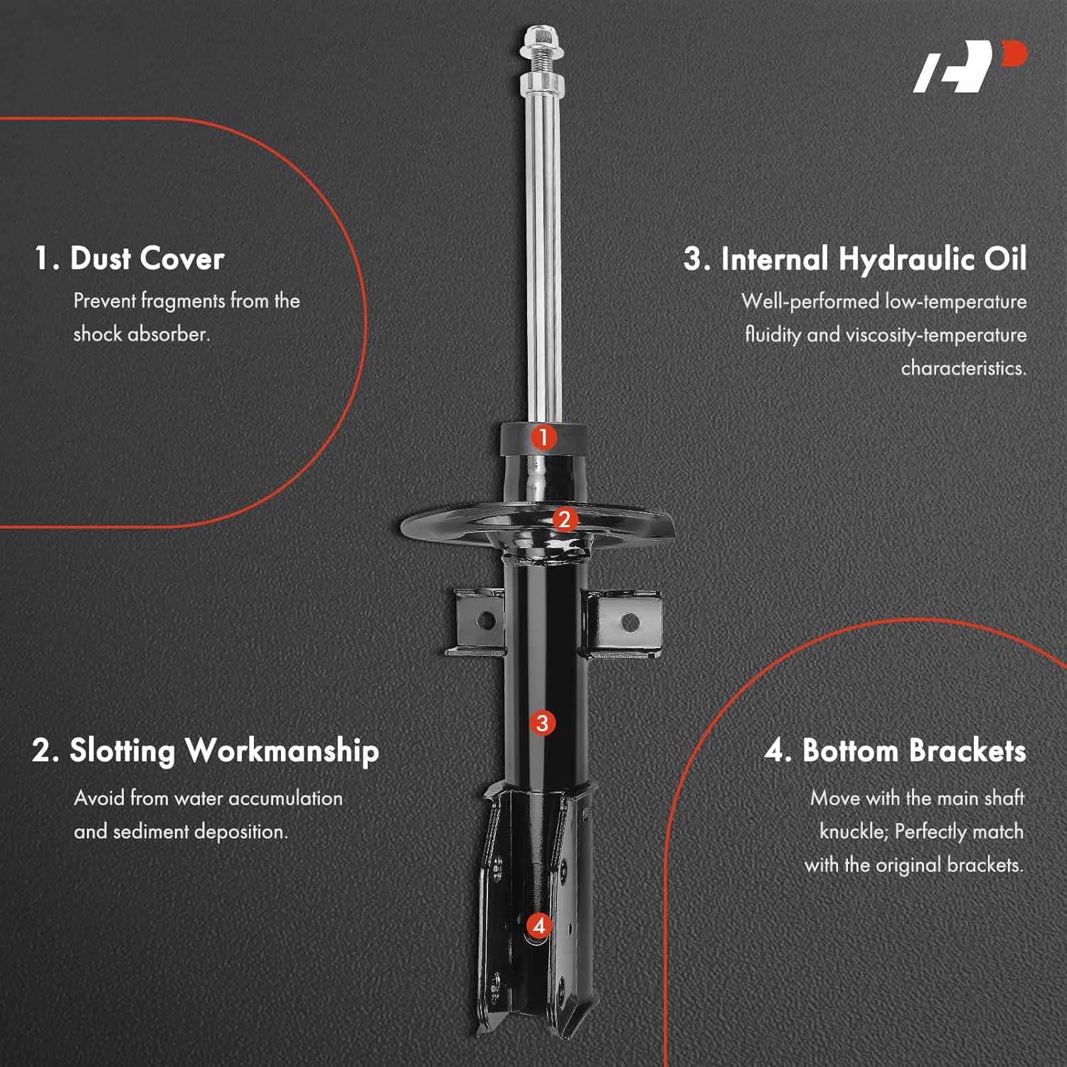 A-Premium Rear Pair (2) Strut Assembly Compatible with Chevrolet Traverse 2018-2021, Blazer 2019-2021 & GMC Acadia 2019-2021 & Buick Enclave 2018-2021 & Cadillac XT5 2019-2021