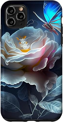 Funda para iPhone 11 Pro Max con diseño de pétalos de flores de espectro colorido