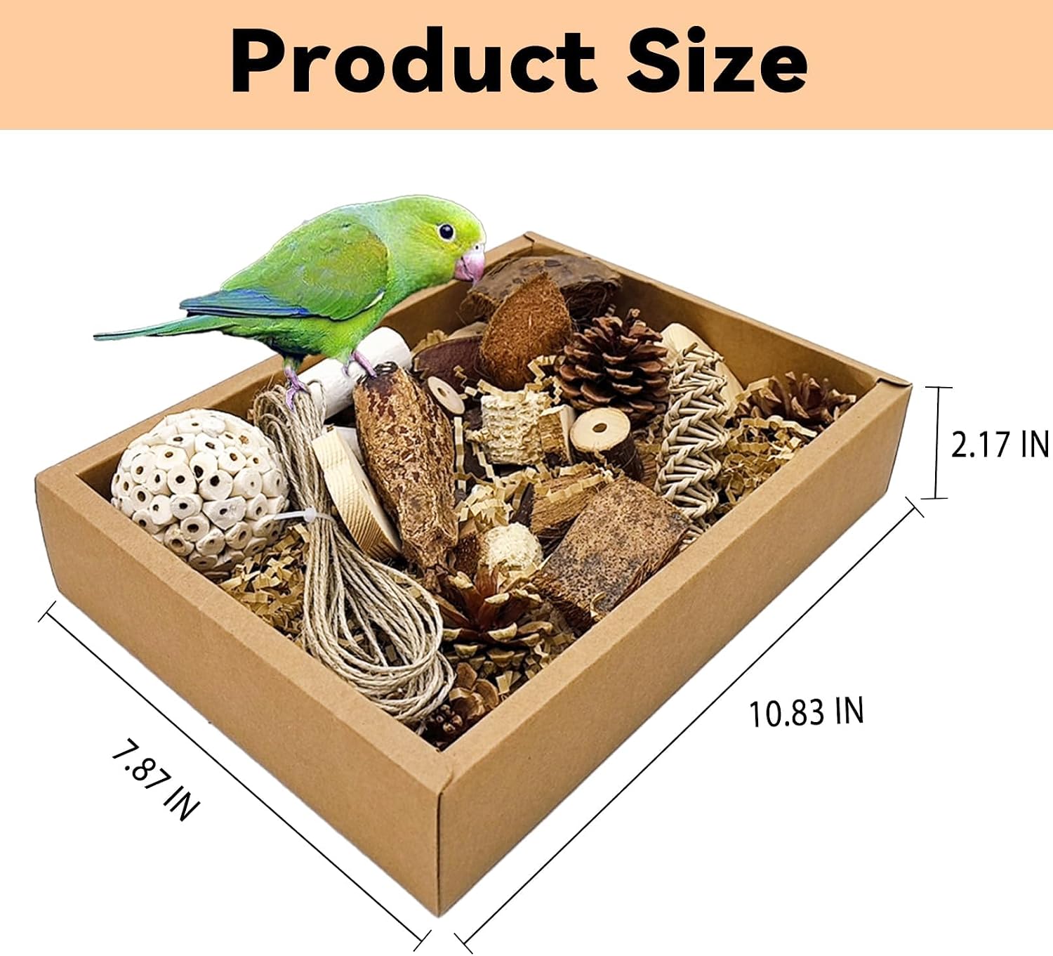 Bird Foraging Toys Parrot Chew Shredding Toy for Parakeet Conure Cockatiel