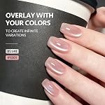 GAOY Glassy Gel d'oeil de chat en polonais, 16ml Gel Holographique Glitter avec aimant, translucide réfléchissant UV Gel, 2341 Lumière de la lune argentée