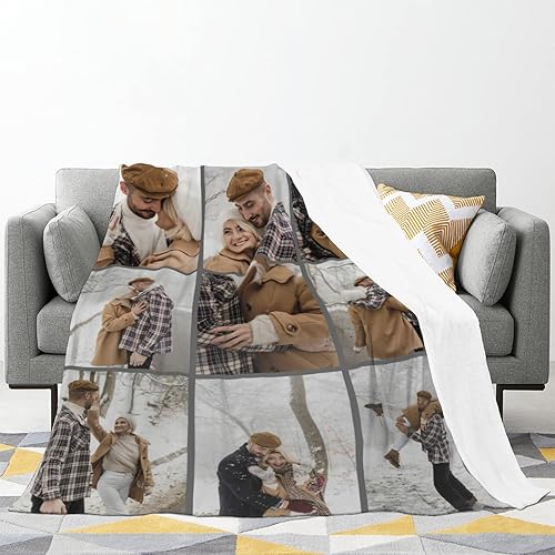 Vista 76 de Manta personalizada con texto fotográfico, manta de imagen personalizada para bebé, madre, padre, adultos, amigos, amantes, regalo personalizado