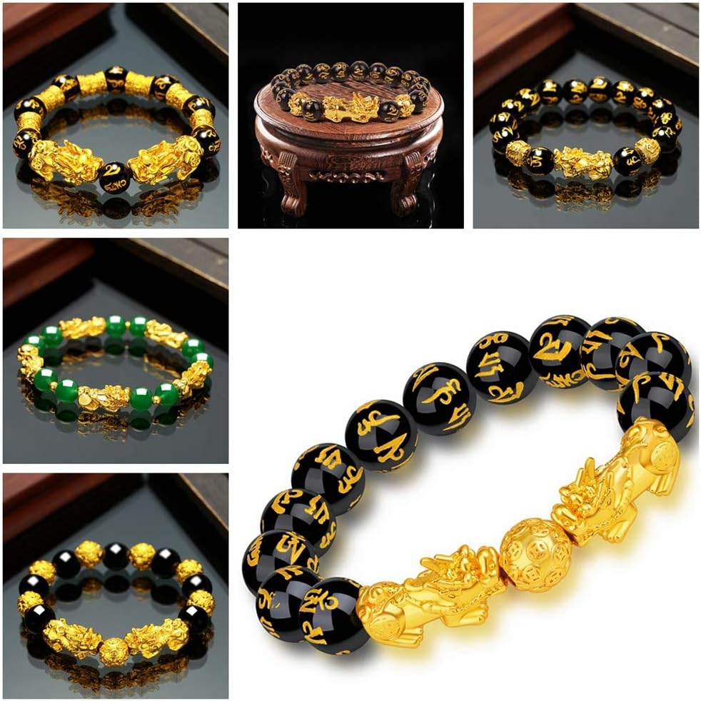 Pixiu Beads Tibetan Buddhist Mantra Om mani padme hum Wild six-word 200pcs Charms Chinese Feng Shui Pi Yao Pixie Good Luck Wealth Money Amulet for bracelet Necklace Jewelry Making