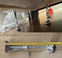 Vista 5 de 4 patas de soporte de listones para marco de cama, patas de soporte de cama de acero, pies de soporte de altura ajustable de alta resistencia