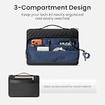 Tomtoc 360 Étui protecteur pour ordinateur portable pour 2026 neuf 16-inch MacBook Pro M5/M4/M3/M2/M1 Pour/Max A3428 A3429, Sac à ordinateur portable imperméable avec poche accessoire pour la nouvelle lame de rasoir 15