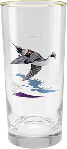 Miniatura 4 de Culver Ned Smith - Vasos enfriadores de aves acuáticas con borde dorado de 22 quilates, 15 onzas, juego surtido de 4