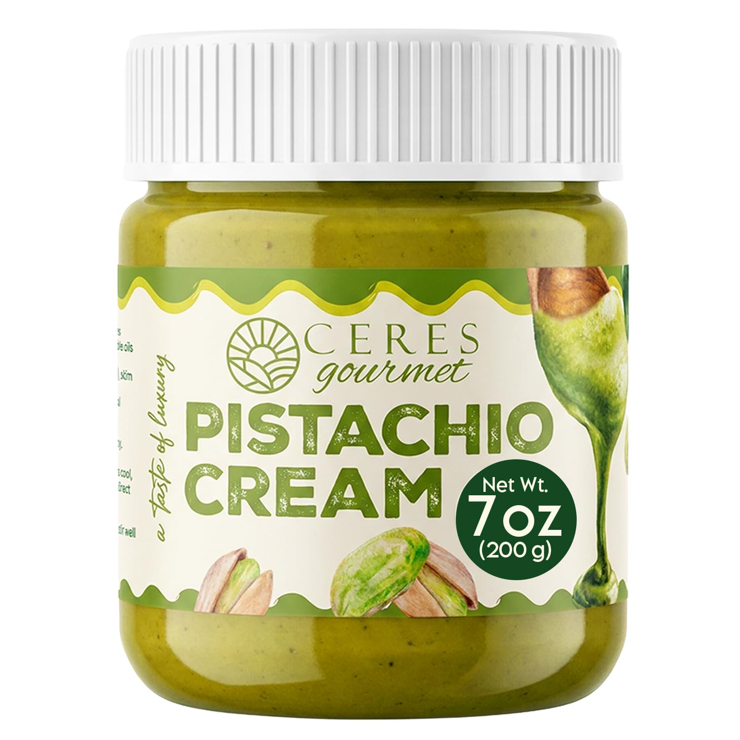Amazon.com : Ceres Gourmet Pistachio Cream Spread, 7 oz, 30% Real