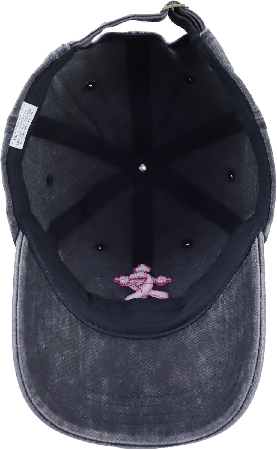 Pink Ribbon Hat for Women, Classic Cotton Embroidered Cross Baseball Cap for Cancer Patients image 4