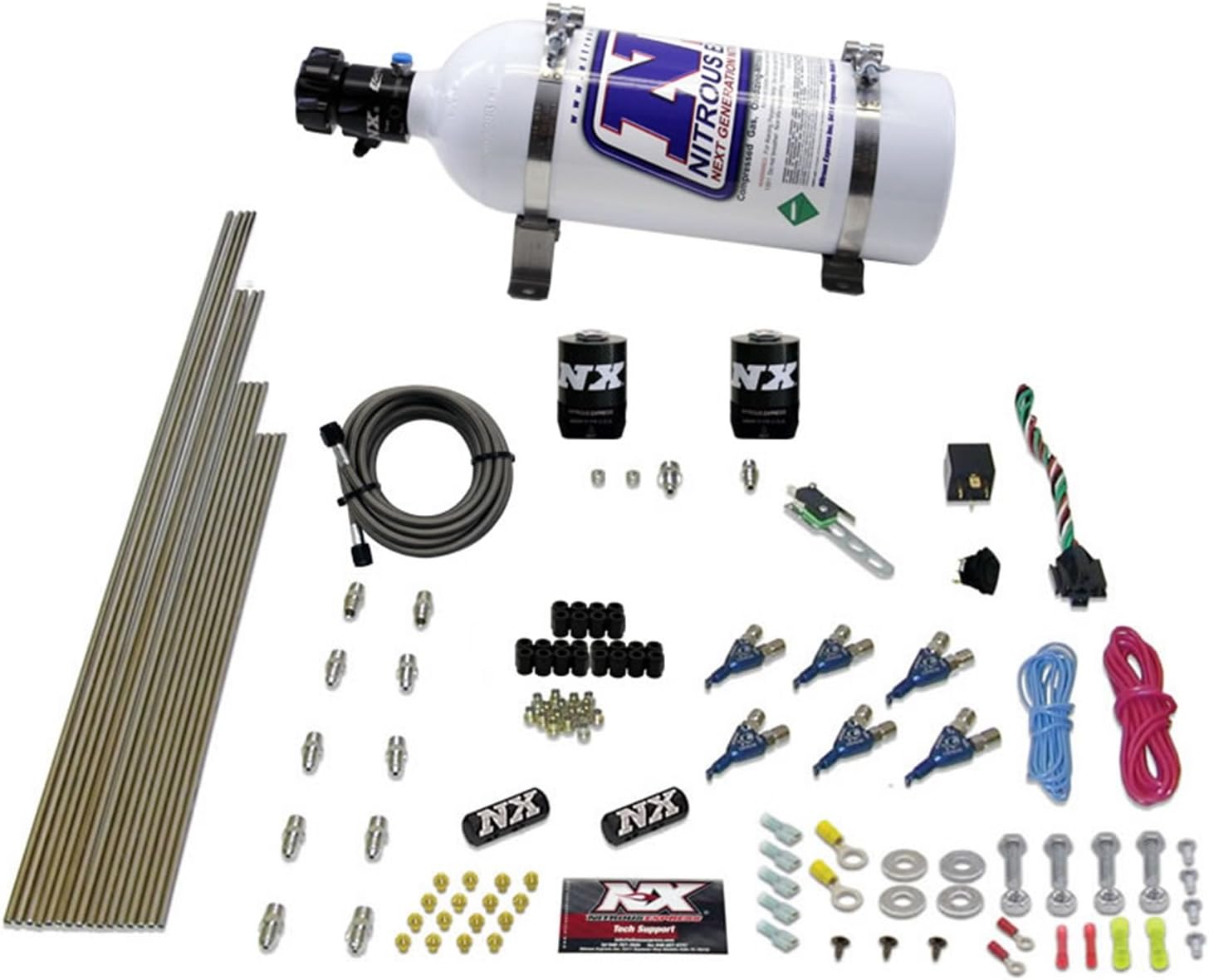 Nitrous Express 6 Cyl Gas Nitrous Kit (150375HP) w/5lb