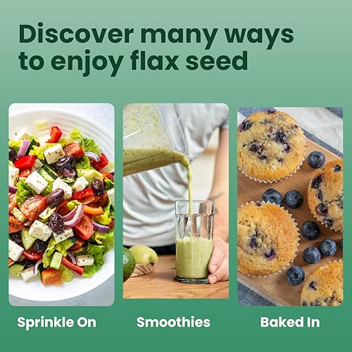 Miniatura 6 de Sanar Naturals Semilla de lino molido, 8 onzas  Gran fuente de Omega 3,6,9, fibras dietéticas, lignanos y proteínas