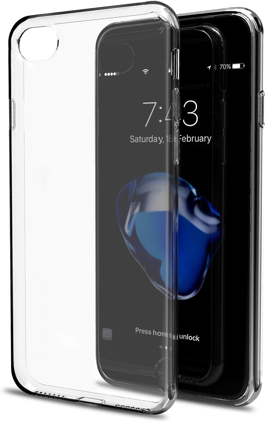 TOZO for iPhone 7 Case iPhone 8 Case Clear Soft TPU Gel Skin Soft Protective Cover for iPhone 7 (2016) iPhone 8 (2017) 4.7inch. Clear