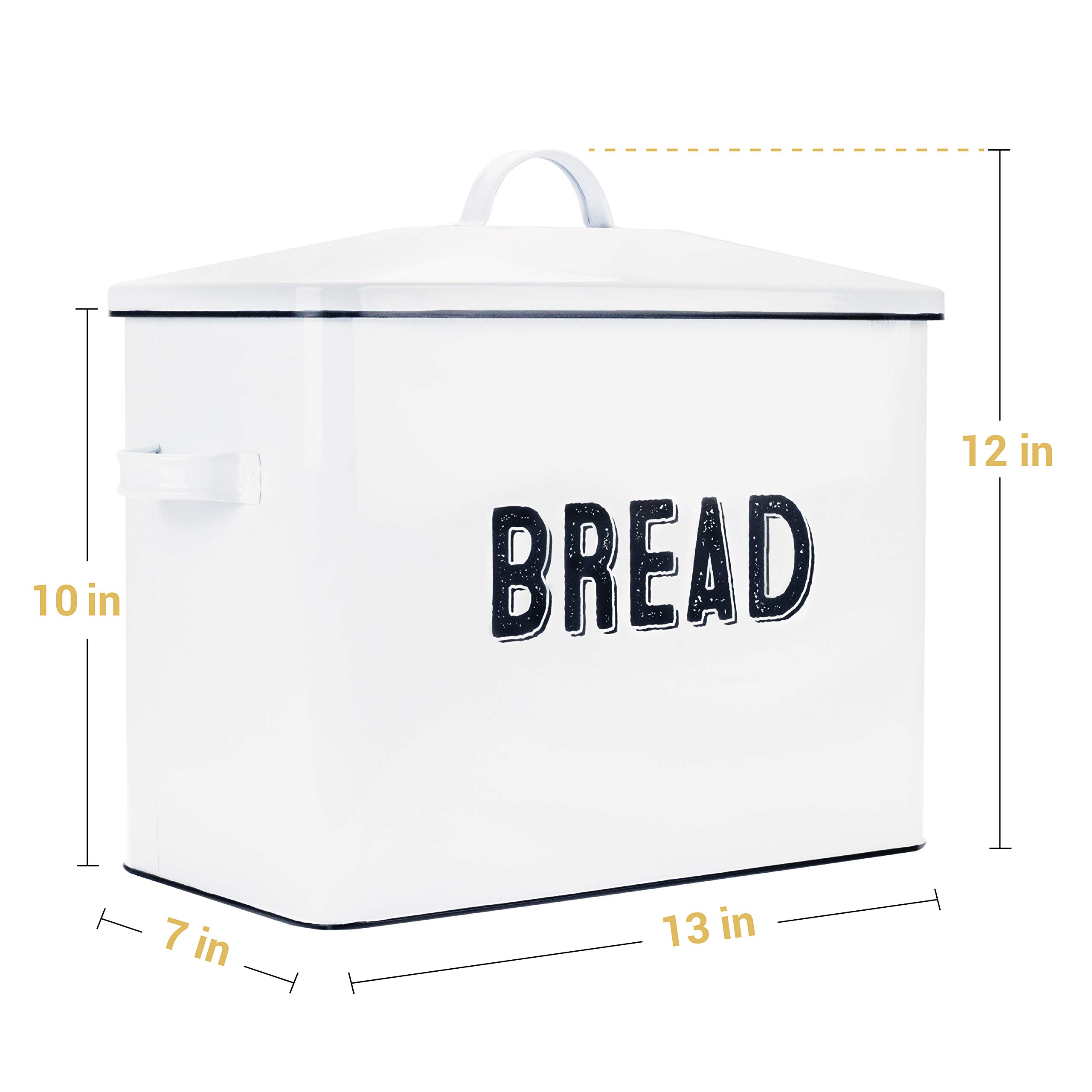 Stylish Farmhouse Bread Box For Kitchen Countertop Extra Large