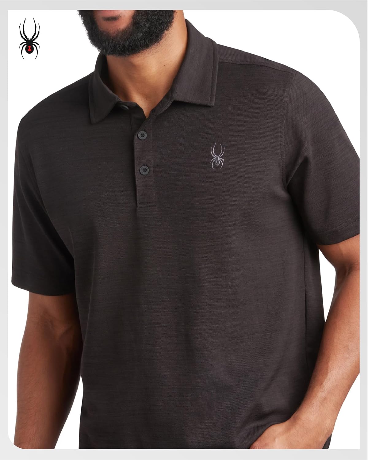 Spyder Mens Golf Shirts - Lightweight Moisture-Wicking Athletic Performance Collared Short Sleeve Polo Shirts for Men - Image 3