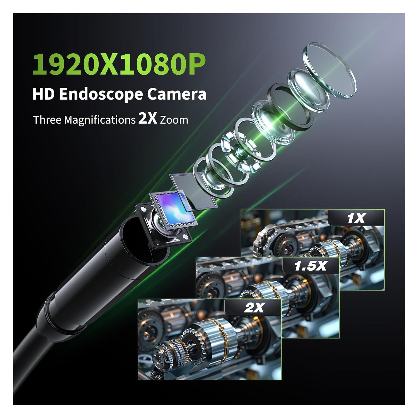 Periscopio, Telecamera for endoscopio da ispezione 4,3" con periscopio HD 1920P, strumenti for fognatura a serpente impermeabili IP67