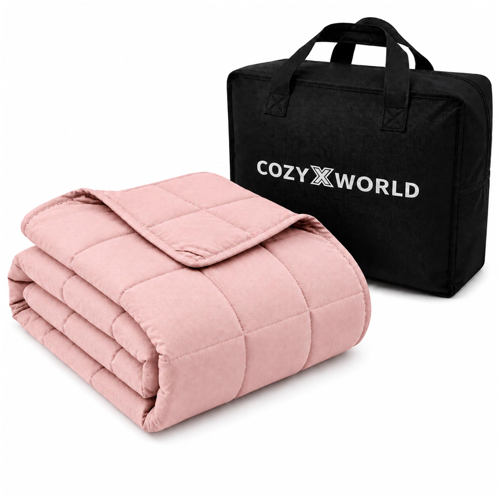 COZYXWORLD Weighted Blanket Adults 4kg, 125x150cm Heavy Blanket Blush Pink — image 1