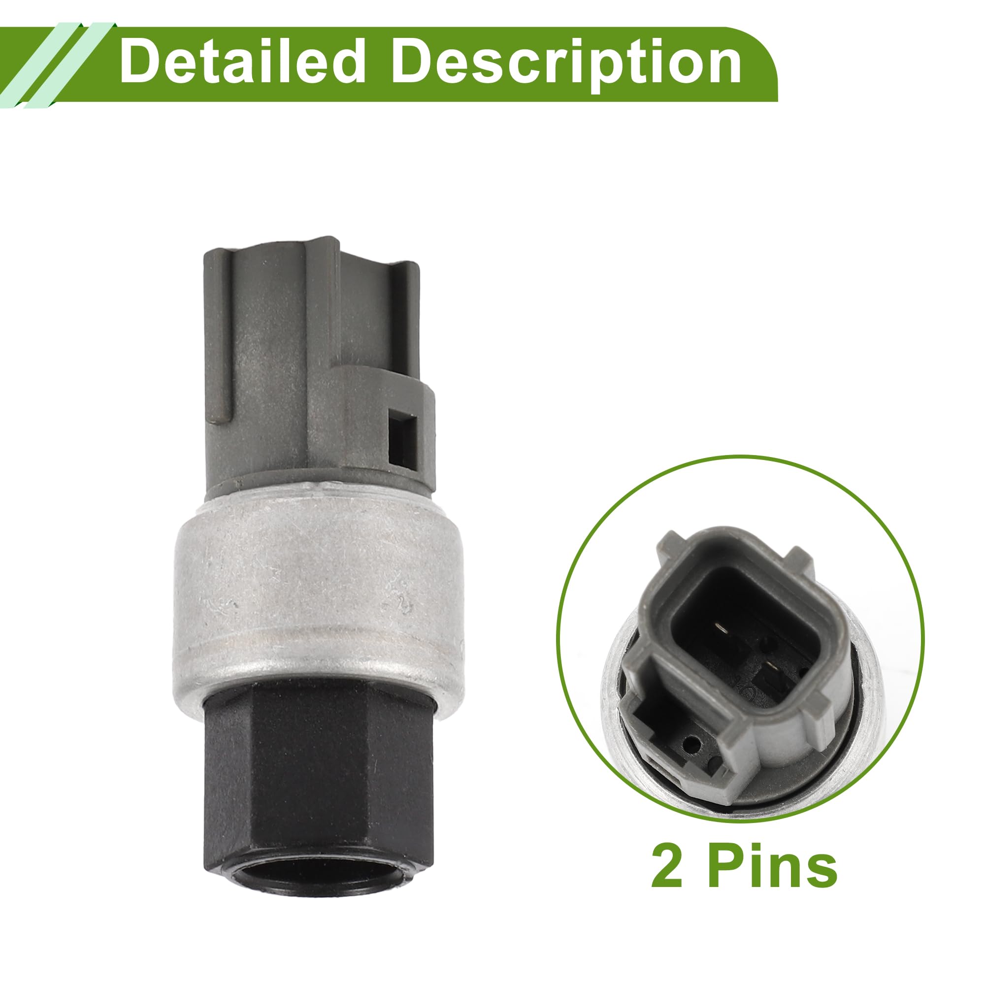 Sensore Pressostato A/C Per Ram 2500 98-02 1 Pezzo | Metallo E Plastica, Grigio, 12V, -40-135℃, 2 Pin, OE 5018449AA, Per Dodge Dakota 1998-1999, Sostituzione Diretta