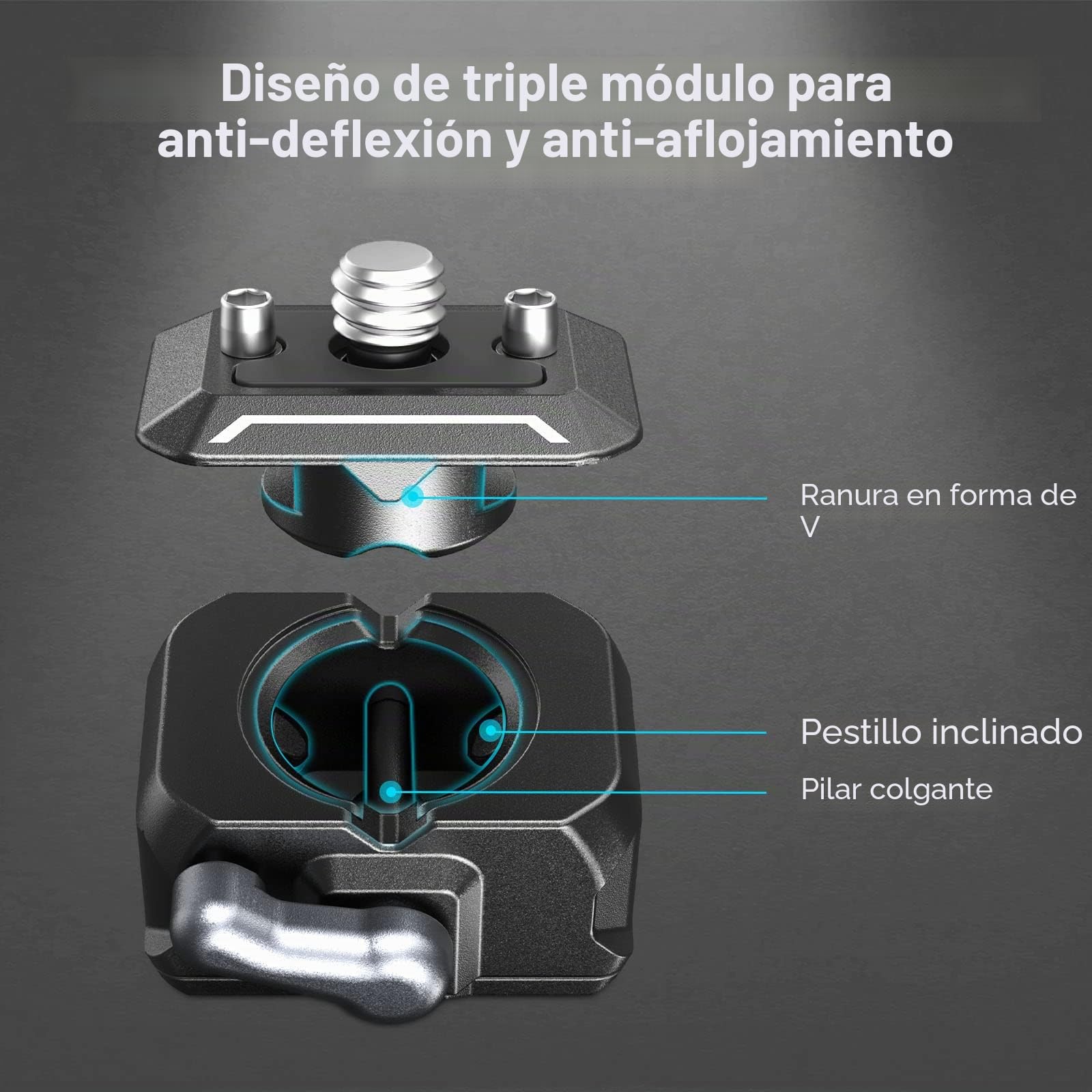 SmallRig Drop-in HawkLock Mini Articulating Magic Arm Brazo Mágico Articulado con Cabezales de Bola de Liberación Rápida Doble Montaje de Monitor para Monitor Campo, Luces, Grabadoras de Audio - 3515