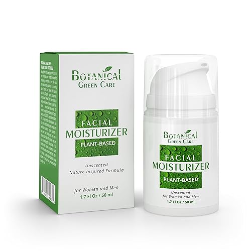 Botanical Green Care Hidratante facial a base de plantas. Crema hidratante facial natural envejecedora para pieles sensibles, secas y normales para