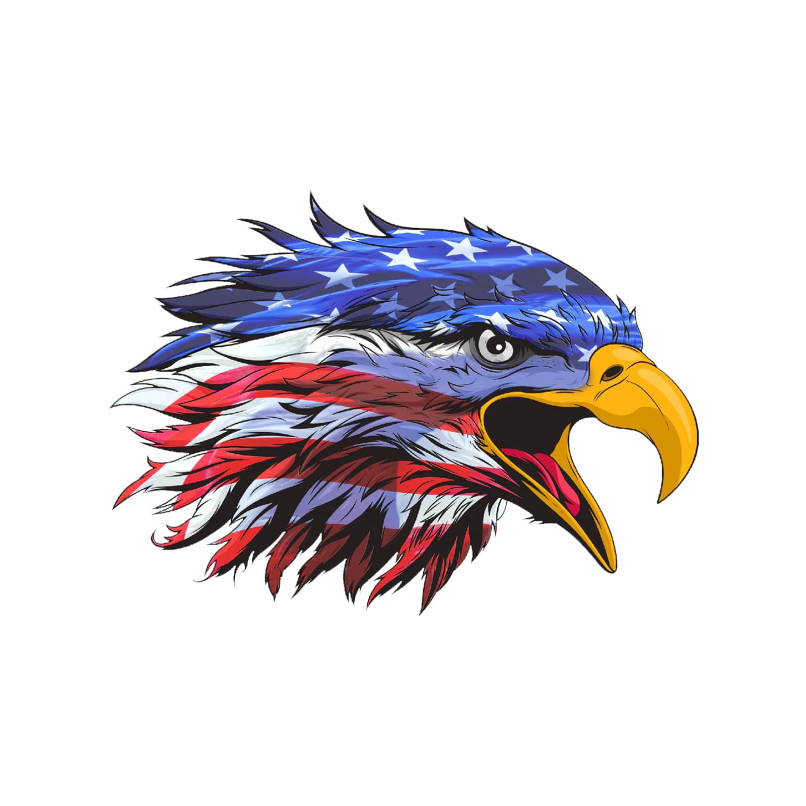 SoluckyMetal American Eagle Flag Wall Decor, Metal Wall Decor, American Eagle Flag Wall Decor, Metal Wall Art, Patriotism and Honor, Independence Day Decor, Bedroom Living Room Decor (19.6inch)