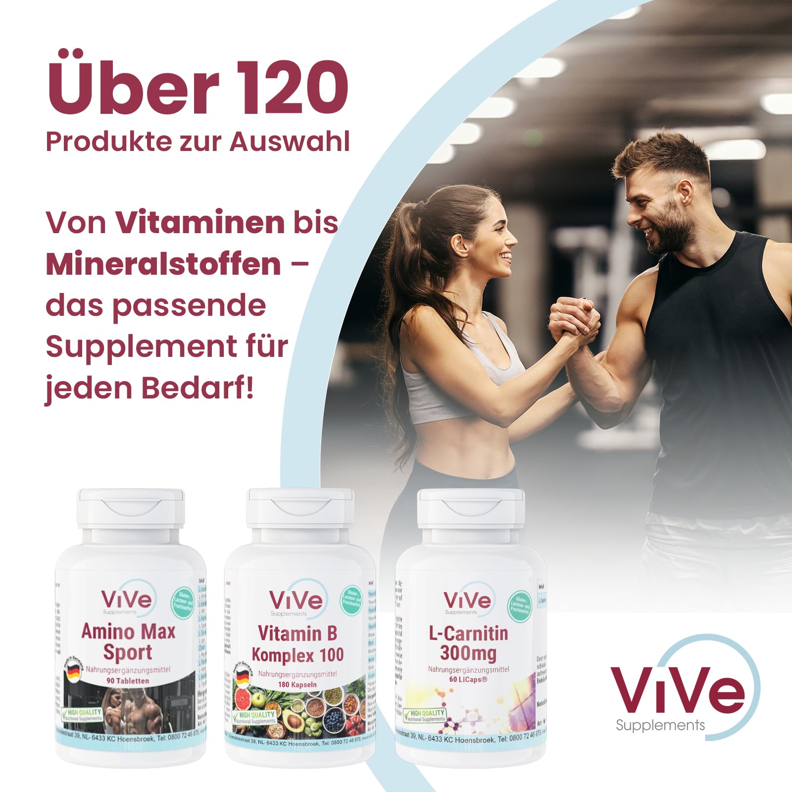 Sport Enzym Komplex - 180 Kapseln - schluckfreundlich - hochdosiert | Qualität aus Deutschland von ViVe Supplements