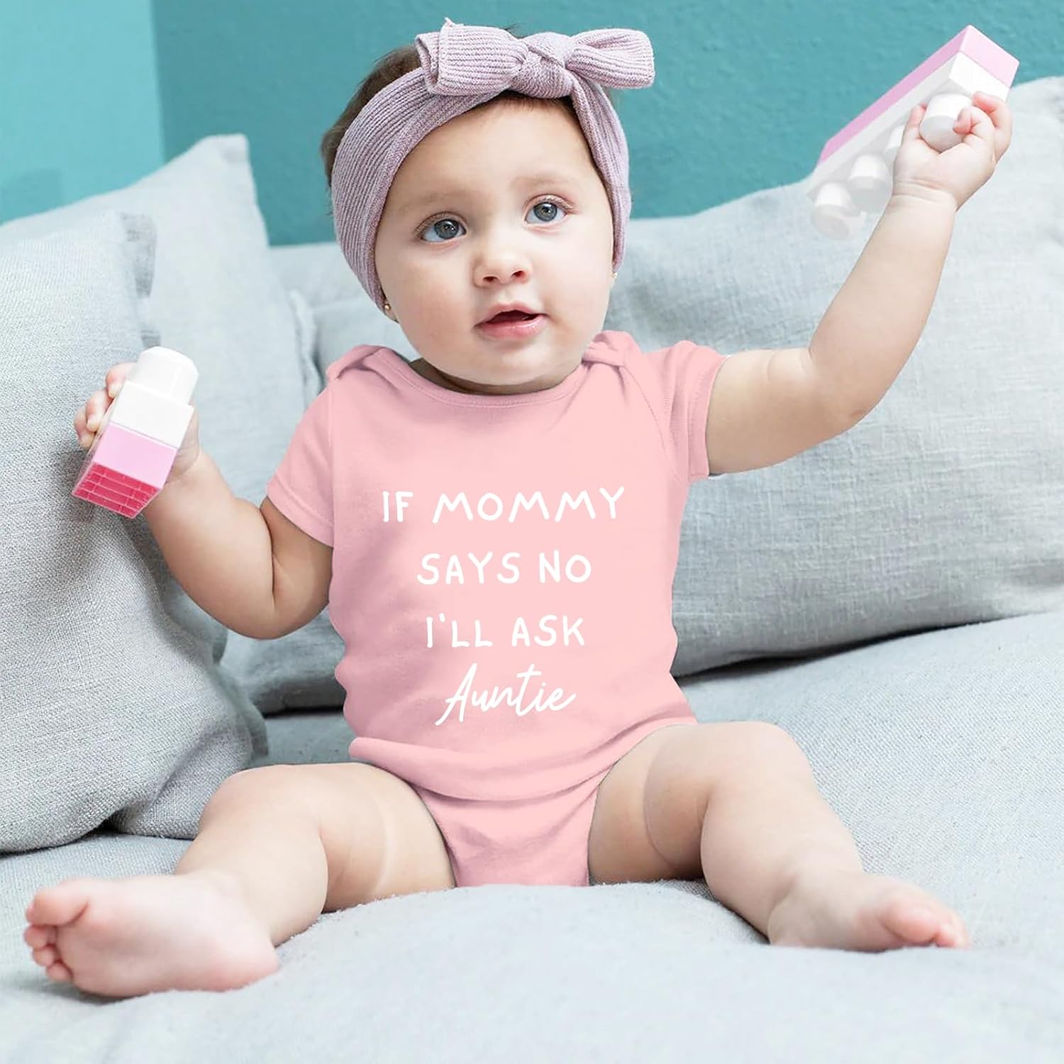 I Love My Auntie Baby Bodysuit Auntie Bodysuit for Baby Boy Aunties Bestie Babies Clothes - Image 3