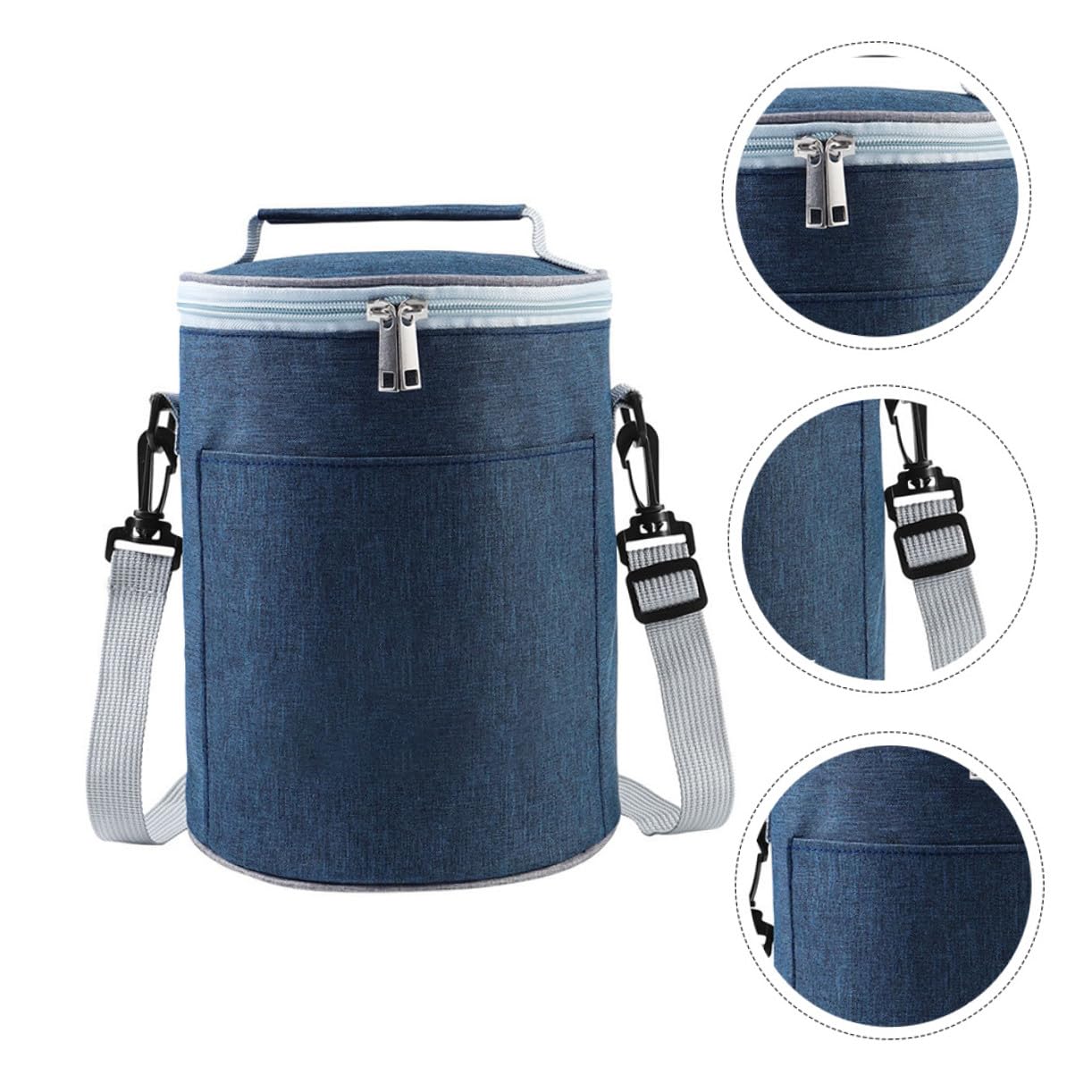 TOYANDONA Bolsa Térmica Para Alimentos Portátil Mediana, Tela Oxford Interior De Aluminio, Cremallera Bidireccional, Para Niños y Adultos, Adecuado Para Trabajo, Picnic y Viajes, 1 Unidad