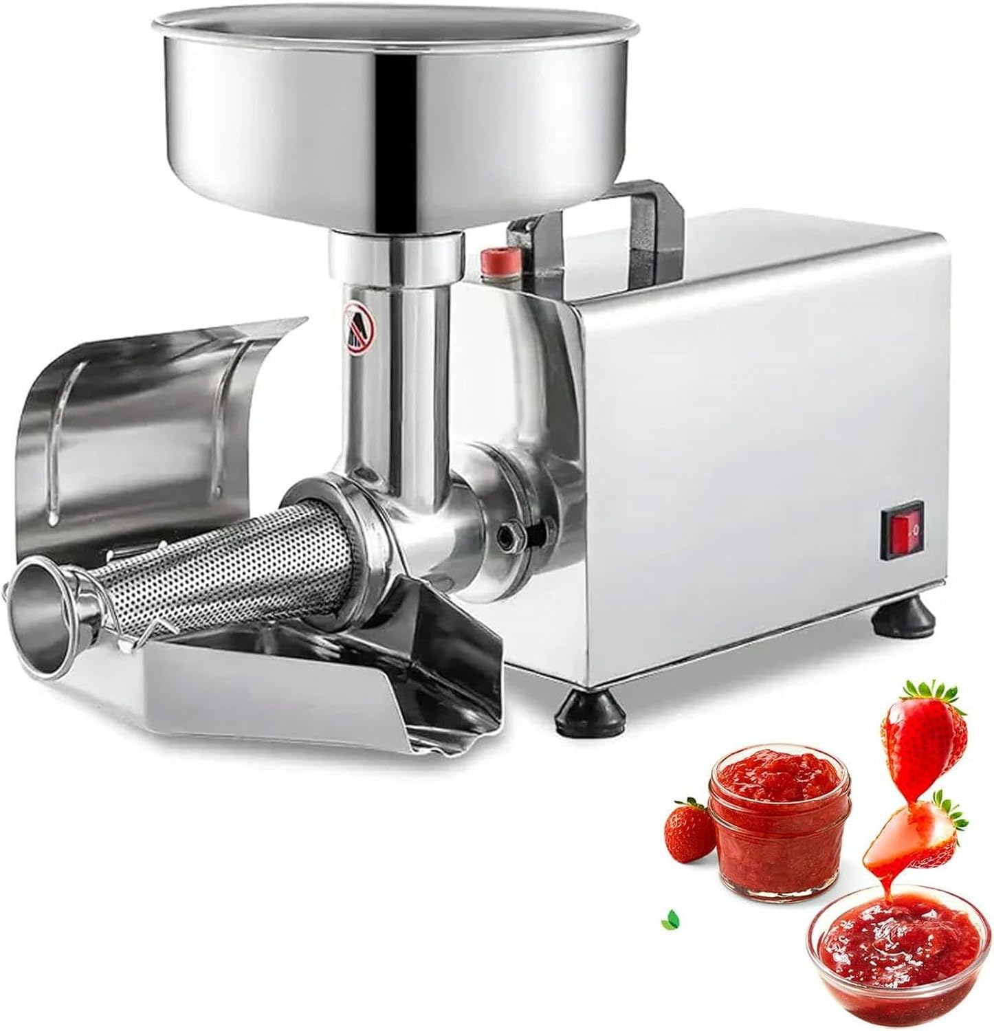 Electric Tomato Strainer, Commercial Milling Machine for Tomato Sauce, Food Squeezer for Fruits and Berries