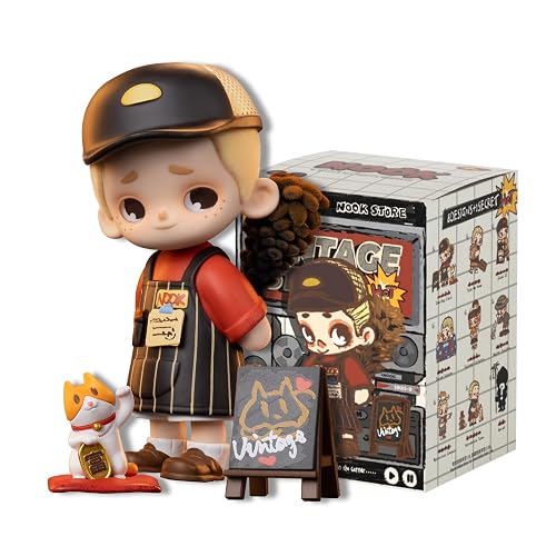 52TOYS Nook in Vintage Store Series Action Figure, Collectible Toy Kawaii Creative Gift Room Decor Desktop Decoration 3.5 Inch, Gift for Birthday Party