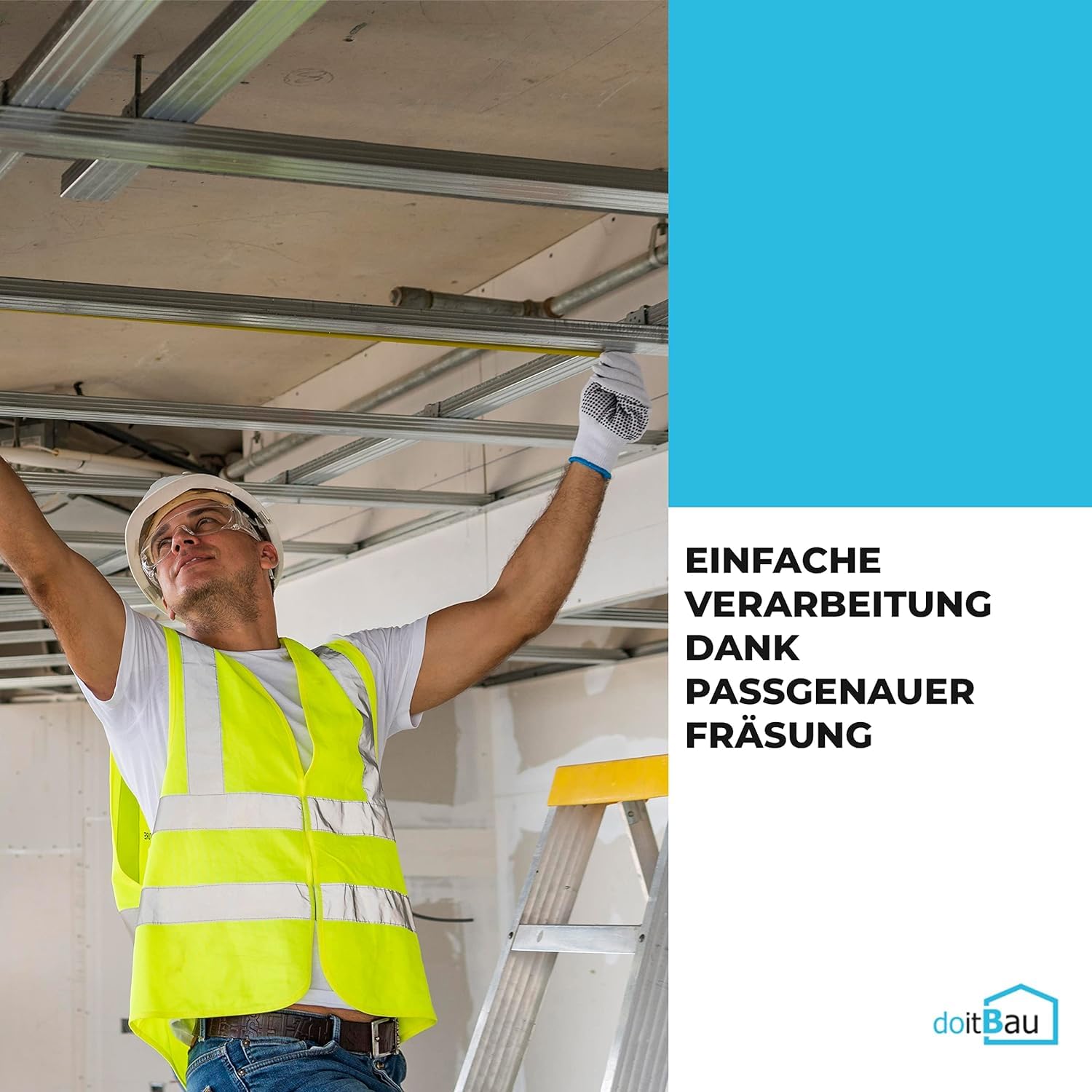 CD Profil 60/27 mm für Trockenbau – 48x Deckenprofile je 3,0 m – CD Profil für abgehängte Decken – verzinktes Stahlblech 0,6 mm – Metallprofil für Ständerwerk