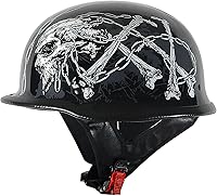 Vista 2 de 1Storm Casco de motocicleta de media cara estilo alemán aprobado por DOT: HKY602