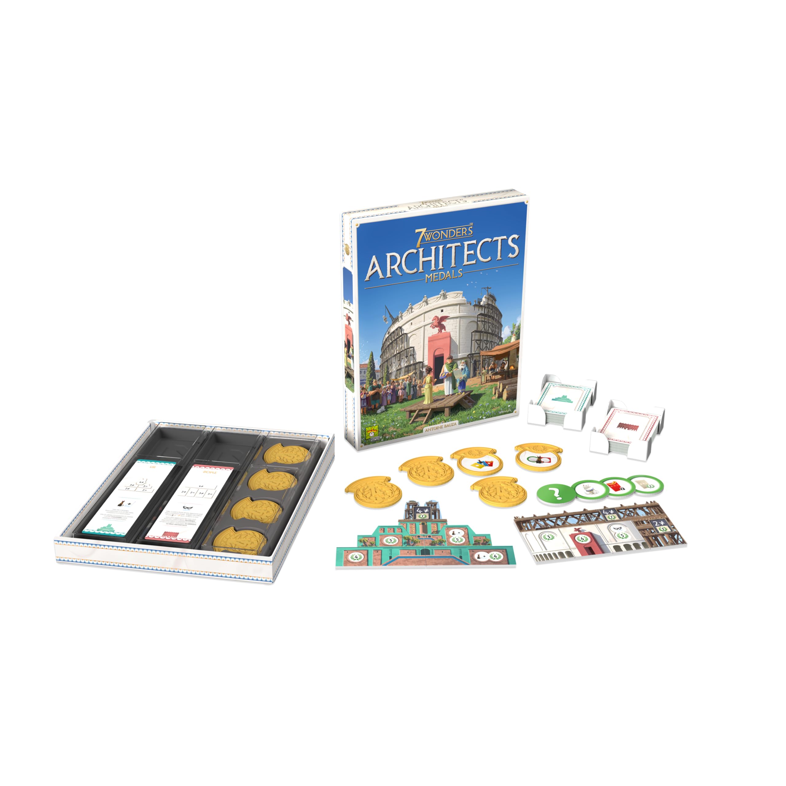7 Wonders Architects Medals – Espansione Gioco Da Tavolo Asmodee, 2-7 Giocatori, 8+ Anni, Francese