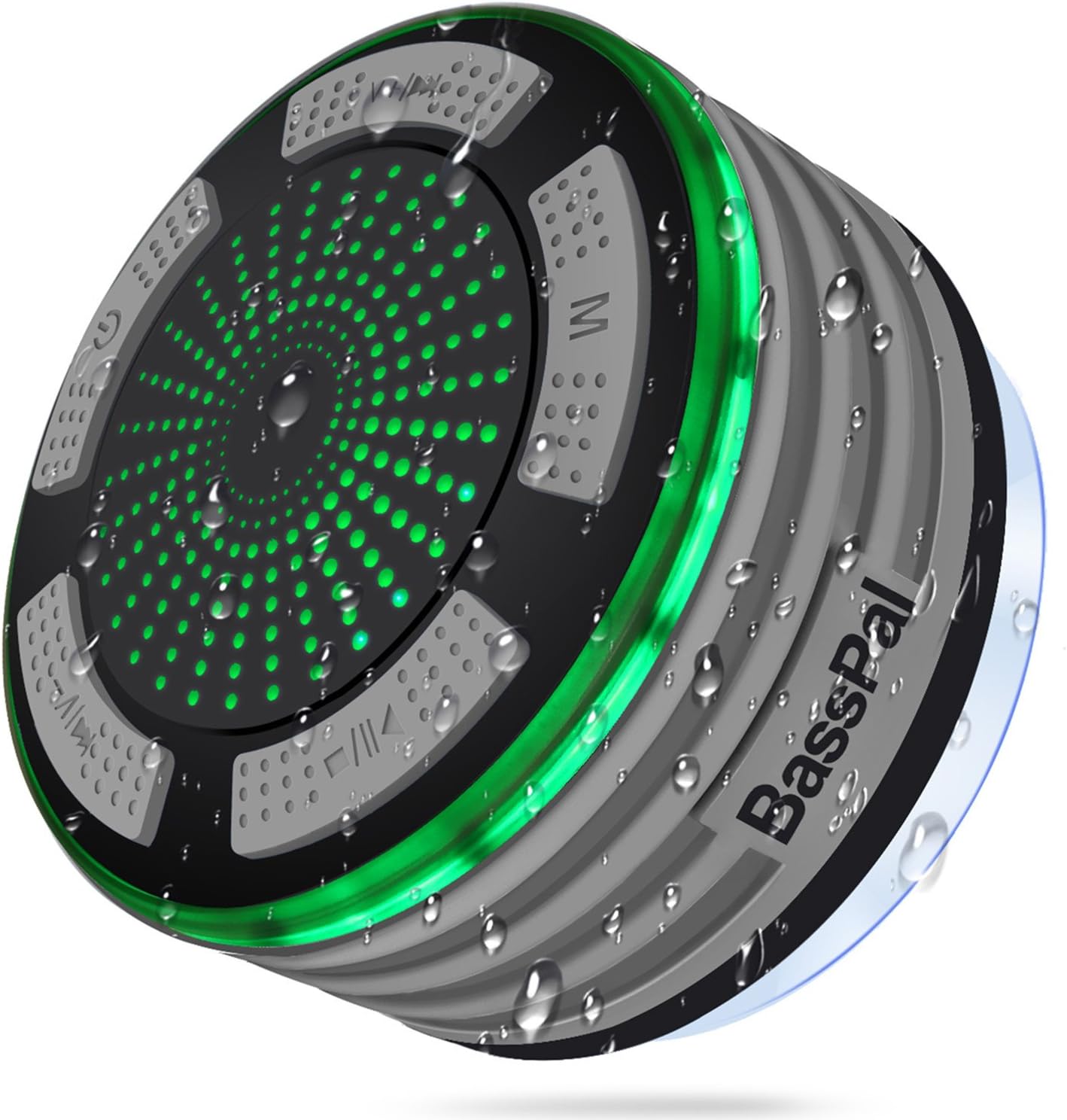 Shower Radios, IPX7 Waterproof Portable Wireless Bluetooth Speaker with LED Mood Lights, Super Bass HD Sound Shower, Pool, Beach, Kitchen&Outdoor