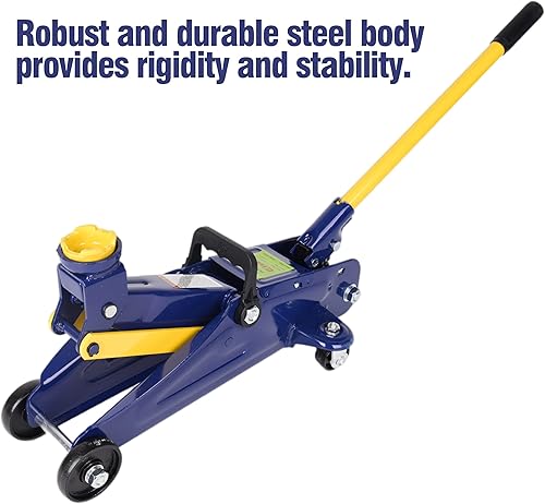 Miniatura 4 de Gato de piso resistente de 2 toneladas, rango de elevación de 5-18 a 13 pulgadas, gato hidráulico de bajo perfil para carro de servicio, capacidad