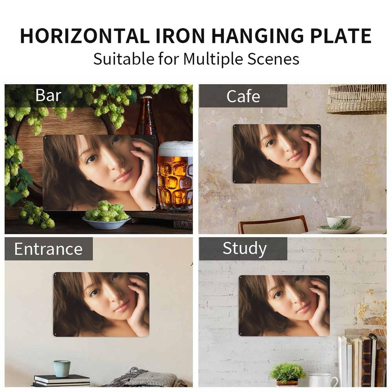 Amazon | ヴィンテージブリキ看板 レトロ ブリキ Nana Ninomiya 二宮