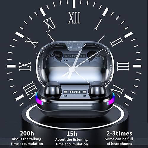 Miniatura 9 de Auriculares inalámbricos - Auriculares Bluetooth de 5.3 pulgadas - Micrófono integrado - Auriculares de sonido premium inmersivos - Estuche de carga