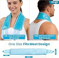 Vista 4 de NEWGO Bolsa de hielo para aliviar el dolor de cuello, elegible para FSA, envoltura de hielo de cuello para alivio del dolor cervical, presión