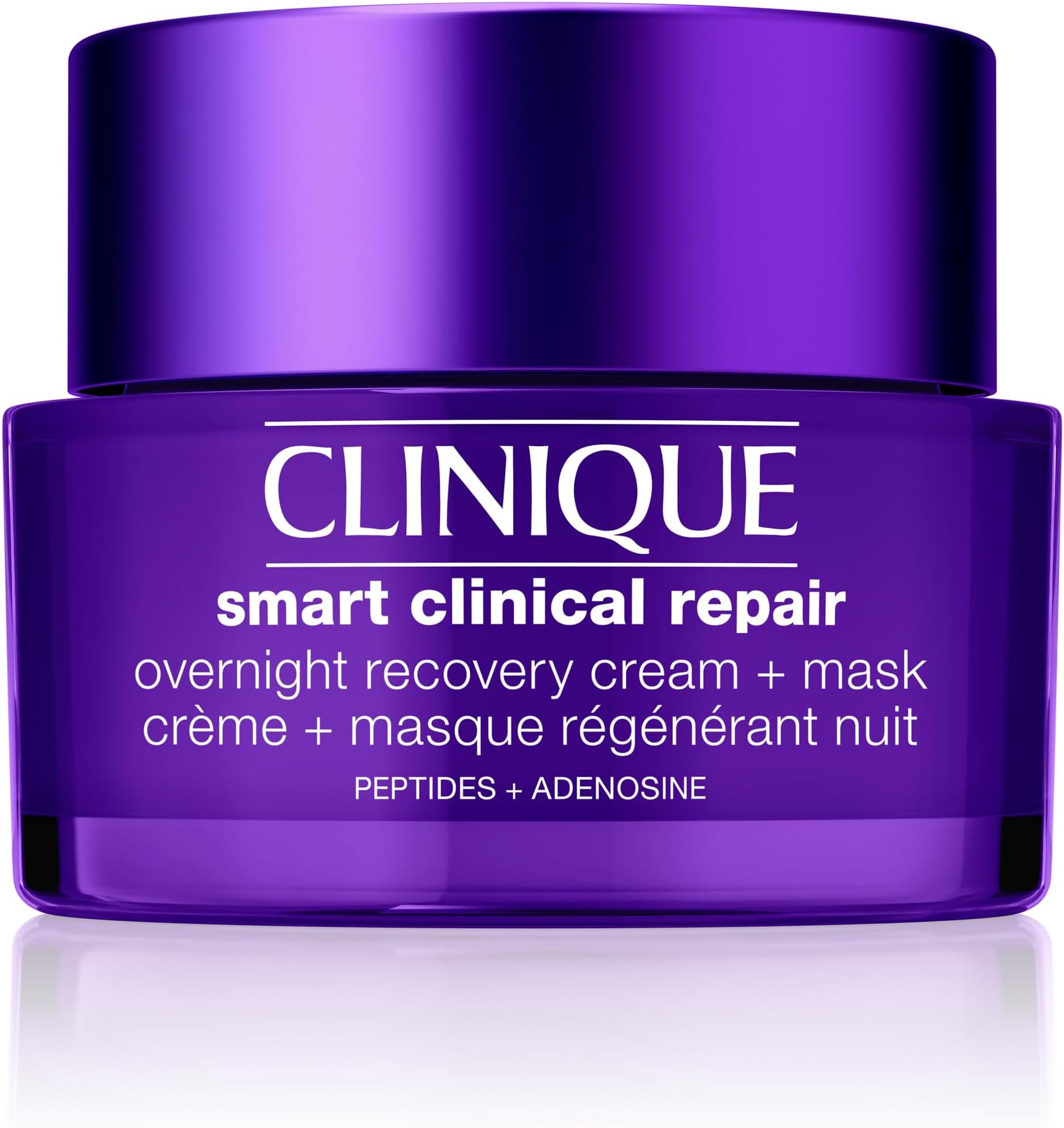 - Clinique Smart Clinical Repair Anti Aging Overnight Recovery Face Cream + Mask For All Skin Types | With Hyaluronic Acid + Peptides | Hydrating | Repairs Lines + Wrinkles, 1.7 Fl Oz