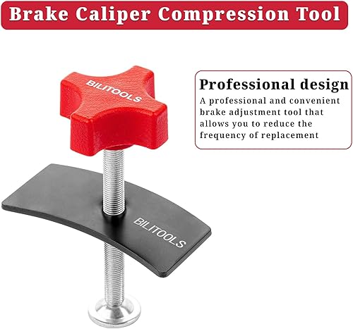 Miniatura 7 de BILITOOLS Esparcidor de Pastillas de Freno, Herramienta de Compresión de Pinza de Freno de Disco Compresor de Pistón de Pinza Herramienta Esparcidora