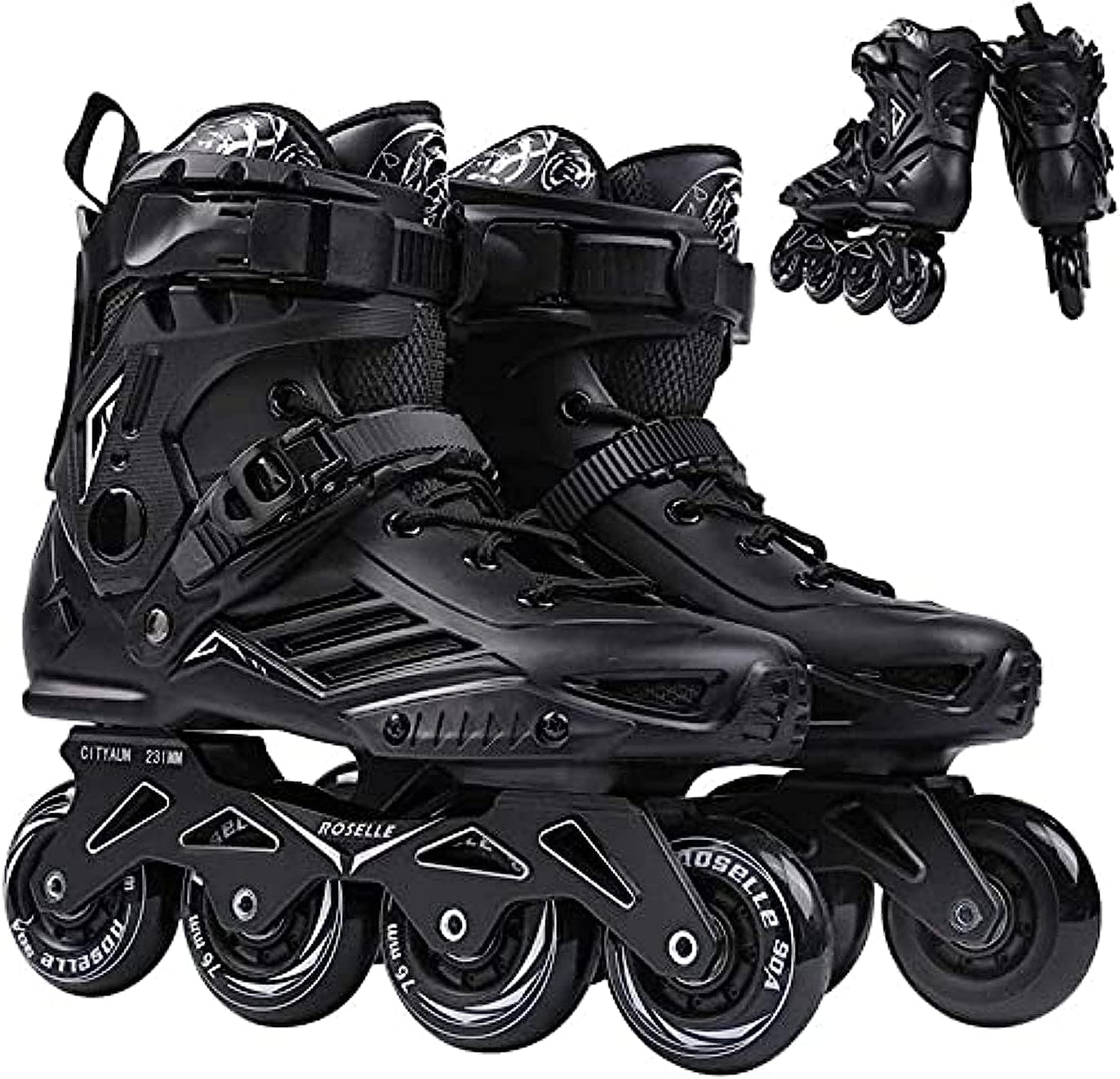 GT-Wheel Inline Skates for Adult, Professional Single Row Roller Blades Speed Skating Shoes, Performance Skates No Physical Brake