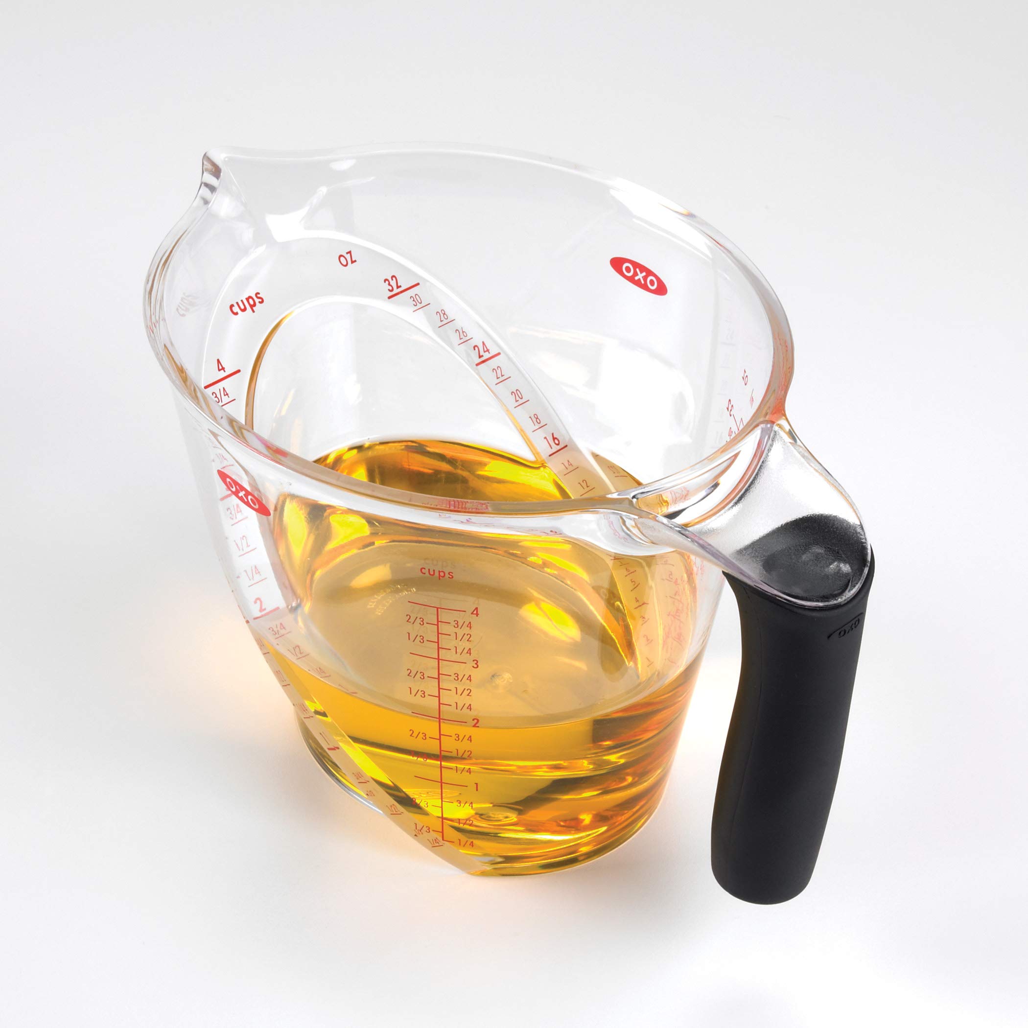 OXO Good Grips – Essoreuse à salade OXO - Transparente - 6 L & Good Grips – Pichet mesureur – Verre doseur pour la cuisine - Grande taille - 1 L