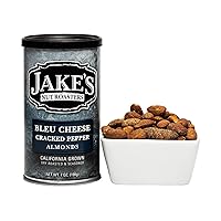 Vista 3 de Jake's Nut Roasters - Almendras con Queso Bleu y Pimienta Agrietada (Paquete de 2) Almendras Enteras Secas Asadas Sazonadas con Sabor - Snack Alto
