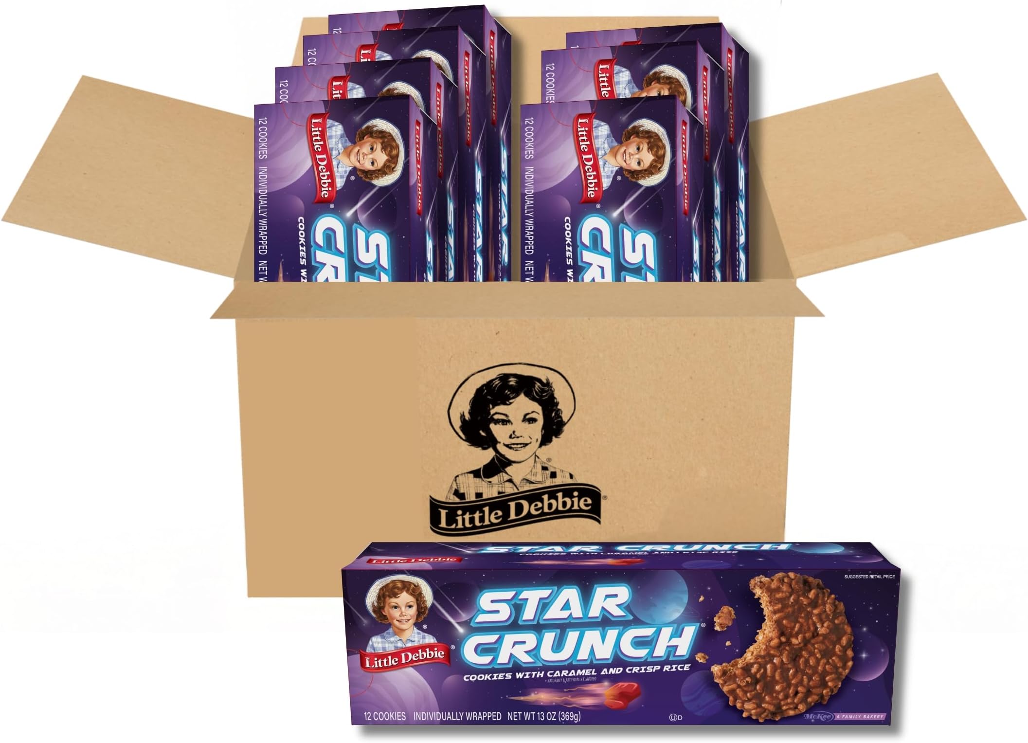 Star Crunch Cosmic Cookies, 96 Individually Wrapped Cookies (8 boxes)