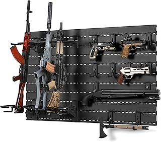Savior Equipment Wall Rack System Heavy-Duty Steel Tactical Rifle Carbine Shotgun Handgun Storage Wall Mount, Modular Firearms Gun Wall Gear Accessories Organizer, Holds up to 6 Rifles & 6 Pistols