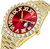 Reloj de Hombre SENRUD con Pulsera de Cristal y Diamantes de Moda, Cuarzo Analógico 3