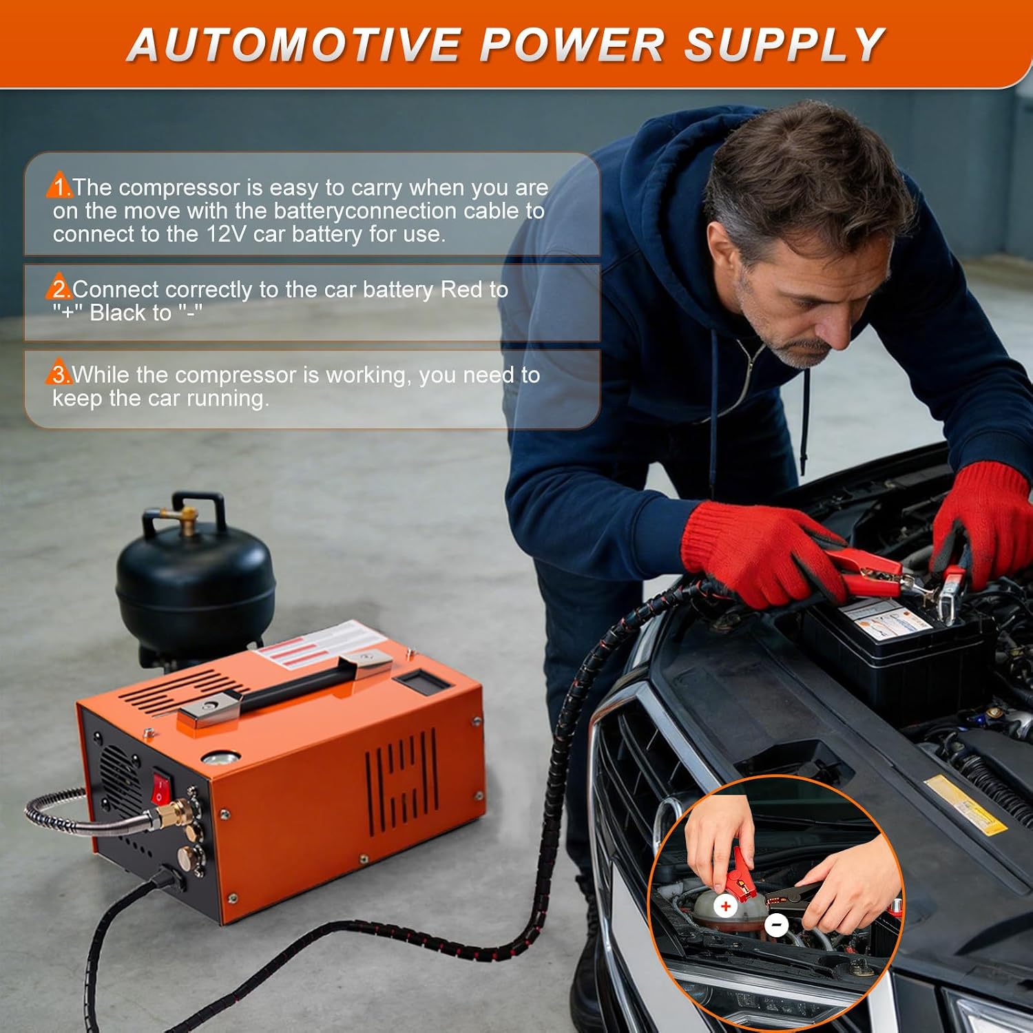 PCP Air Compressor 4500 PSI Portable for Paintball Airgun