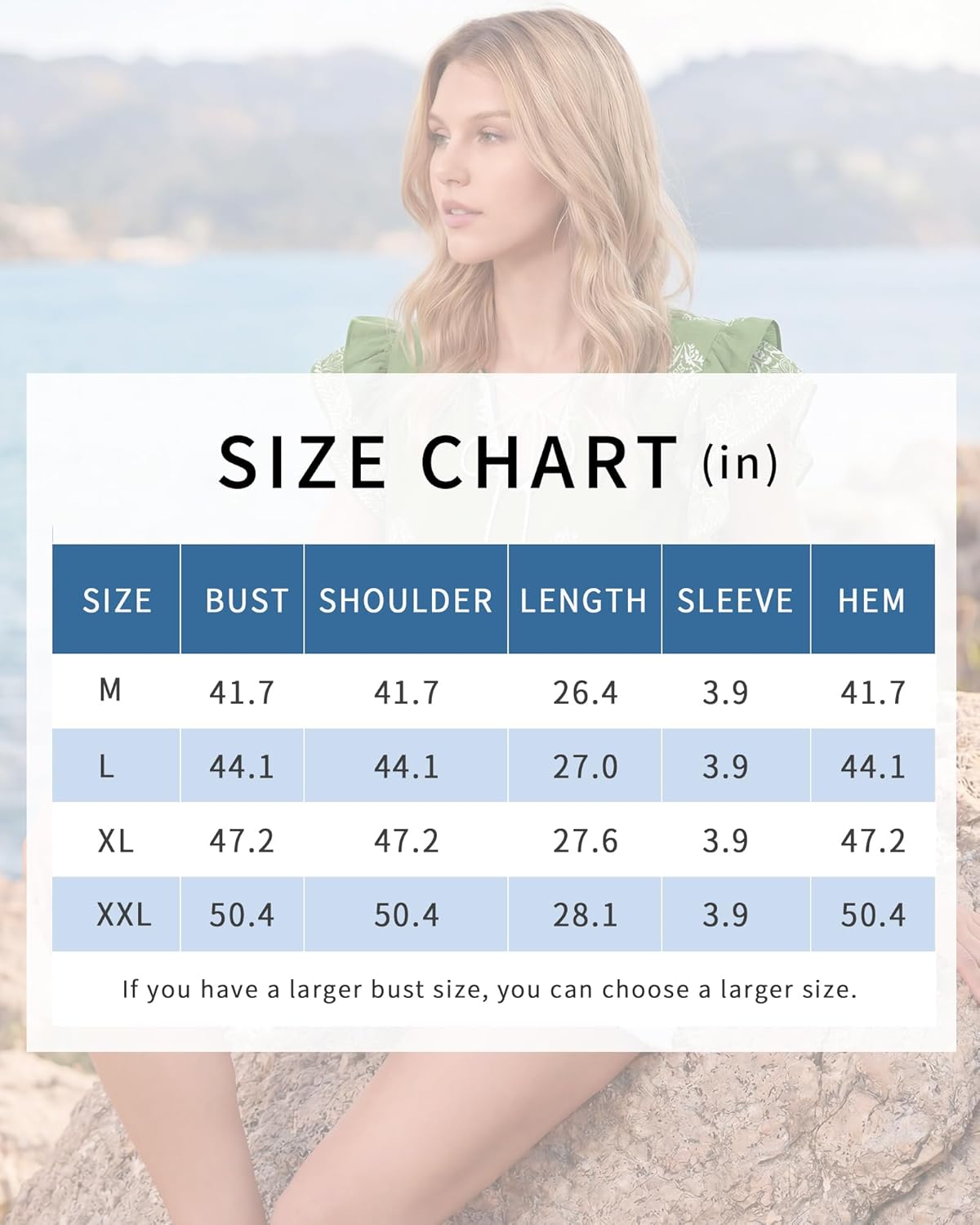 Unixseque Womens Summer Tops Tie Front Casual Blouses Flowy Boho Ruffle Sleeve Shirts - Image 6