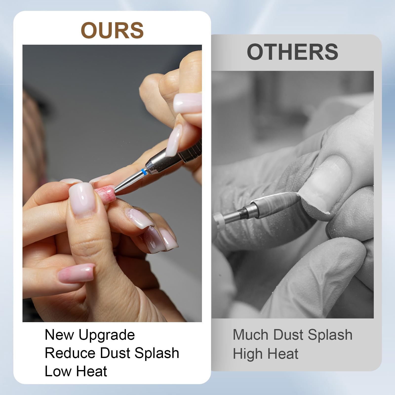 Set di 3 punte per fresa per unghie, punte coniche micro per cuticole, punte multifunzione per fresa, trapano per pulizia cuticole, accessori per fresa per unghie per manicure pedicure lucidatura